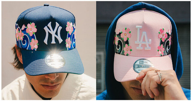 MLB Sakura x New Era: Gorras 9FORTY con estilo urbano y floral