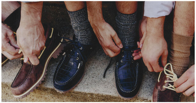 Timberland x Jacquemus: el Boat Shoe llega en efecto cocodrilo